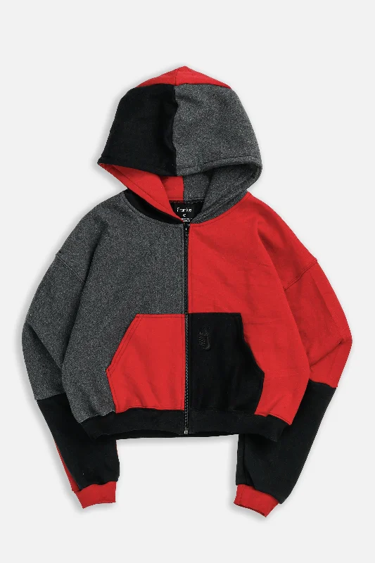 Rework Nike Crop Zip Hoodie - XS