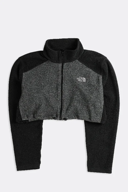 Rework North Face Crop Fleece Jacket - XL