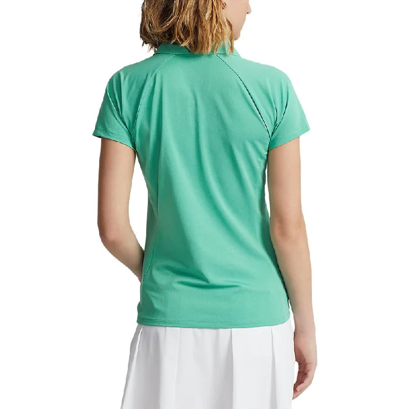 RLX Ralph Lauren Women's Tour Performance V-Neck Golf Shirt - Resort Green Heather