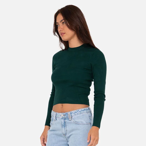 Rusty Amelia Skimmer Knit Top - Emerald