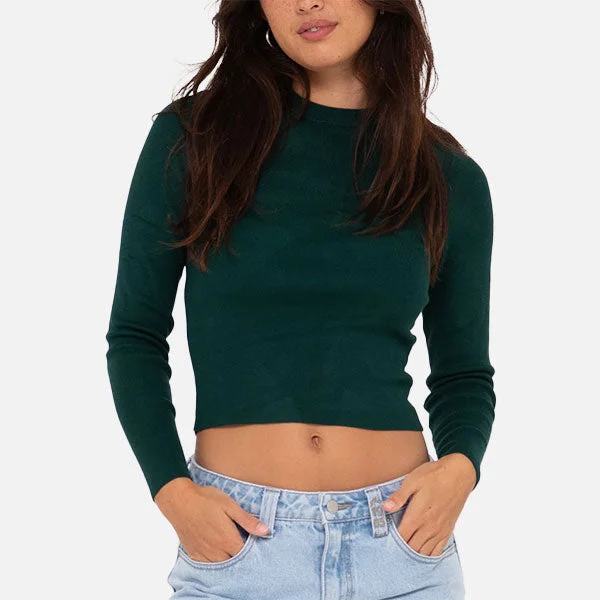 Rusty Amelia Skimmer Knit Top - Emerald