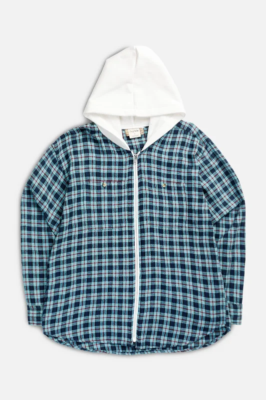 Unisex Rework Hooded Flannel - S