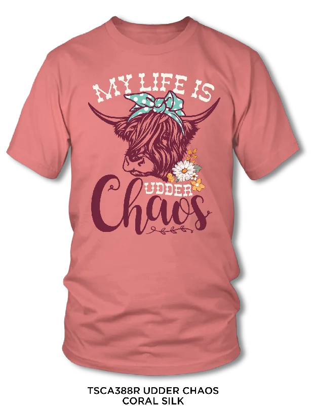 Women's Udder Chaos Short Sleeve Screen Tee