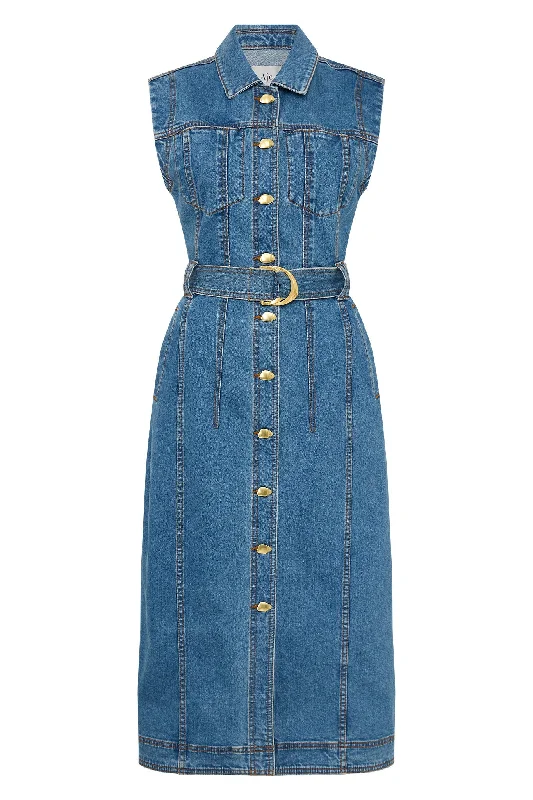 Darcie Denim Midi Dress