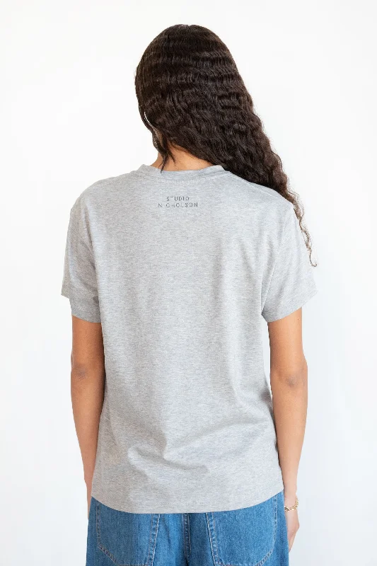 Marine Tee, Grey Marl