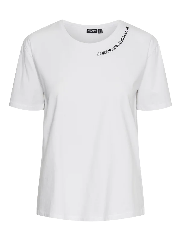 PCMINNE T-Shirt - Bright White