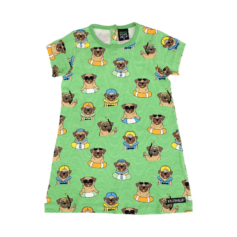 Pool Dogs Short Sleeve Dress - Light Pine - 2 Left Size 2-3 & 9-10 years