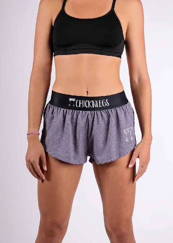 Women's Heather Grey 1.5"" Split Shorts