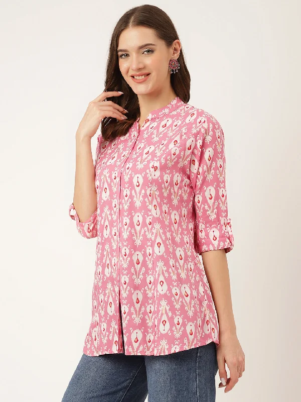 3XL / Pink / Viscose Rayon