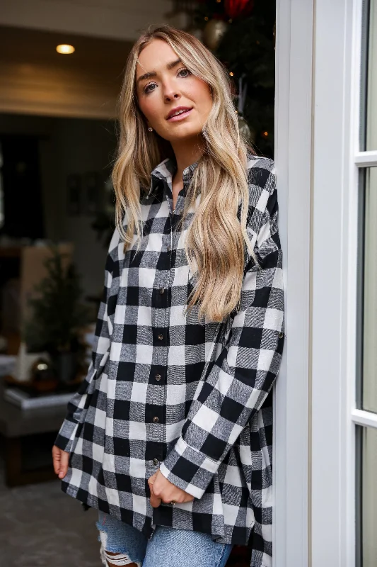 FINAL SALE - Kennedy Buffalo Check Plaid Oversized Flannel - DOORBUSTER