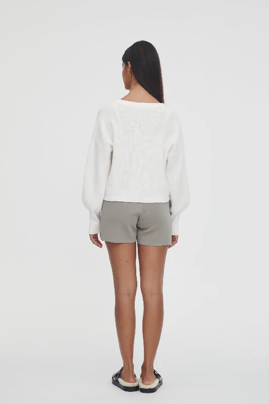 Serenade Crepe Knit Shorts (Sage) - FINAL SALE