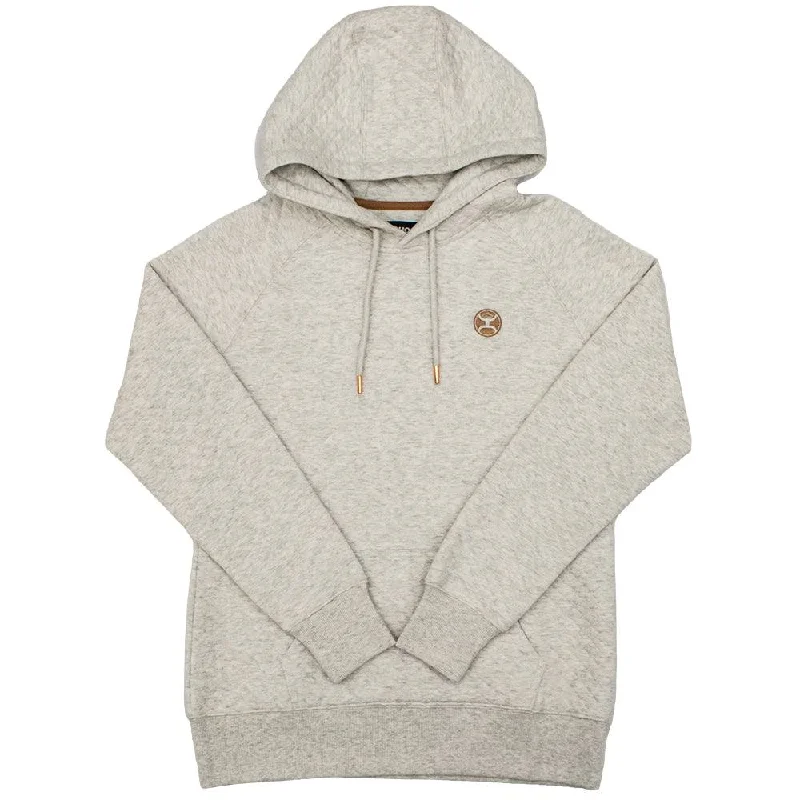 ""Mogul"" White w/ Quilted Pattern Hoody