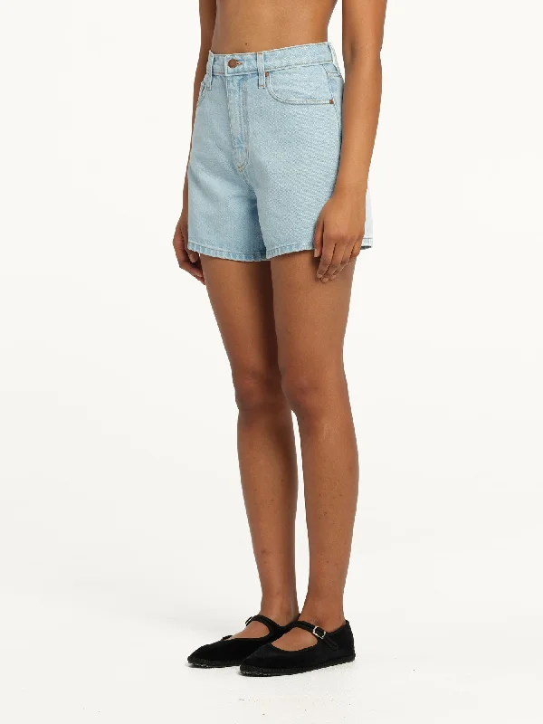 Stevie Short Soft Sky | Linen Denim