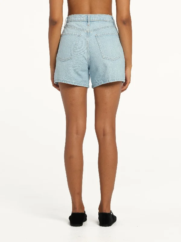 Stevie Short Soft Sky | Linen Denim