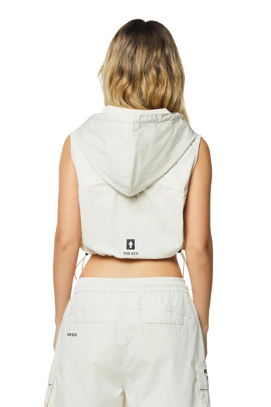 Utility Hooded Vest - Oatmeal