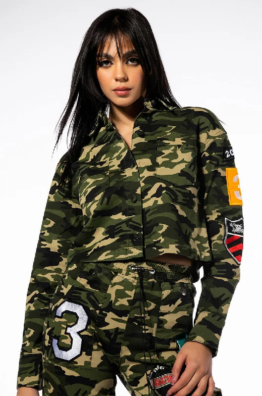 WHATEVER CAMO BOMBER JACKET