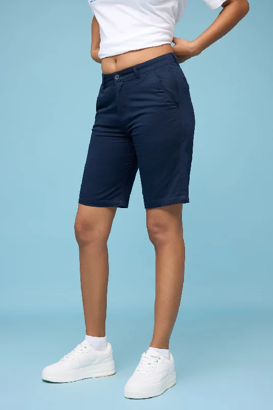 Women's Dark Blue Summer Shorts