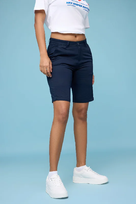 Women's Dark Blue Summer Shorts