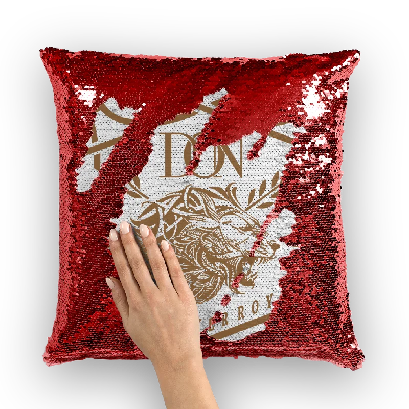 Loyalty Over Royalty Sequin Cushion Cover