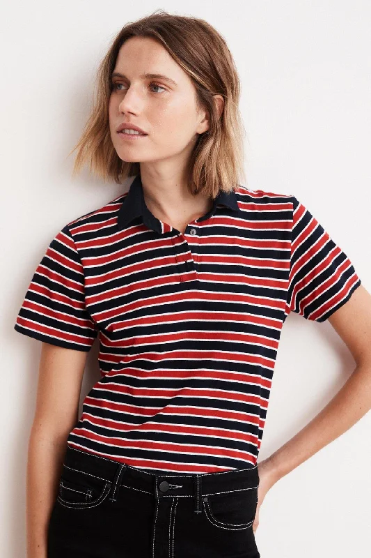 Adella Knit Stripe Polo