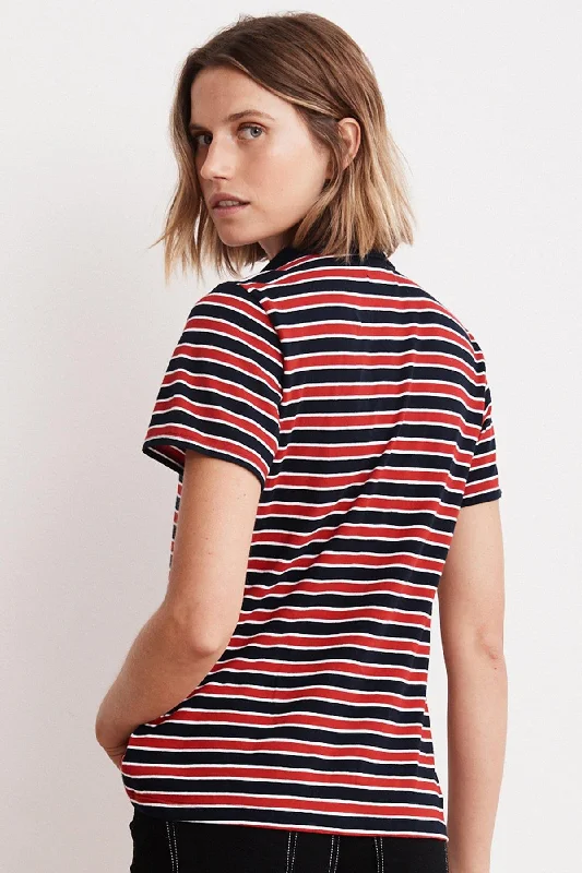 Adella Knit Stripe Polo