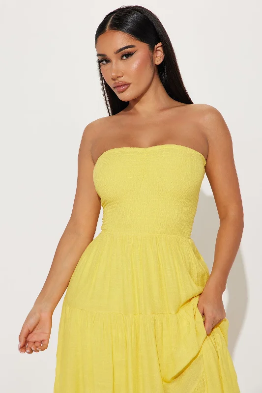 Almafi Coast Maxi Dress - Yellow