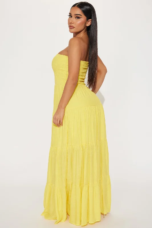 Almafi Coast Maxi Dress - Yellow