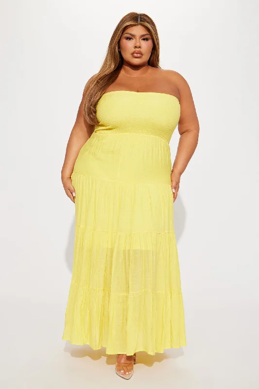 Almafi Coast Maxi Dress - Yellow