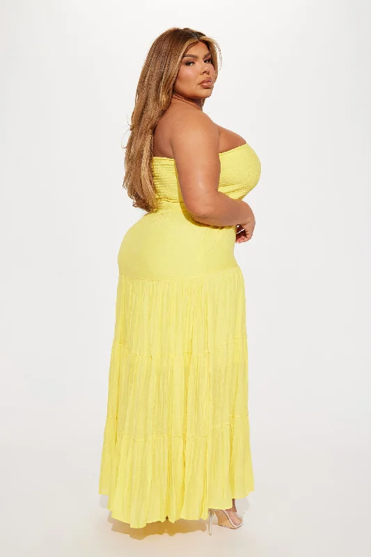 Almafi Coast Maxi Dress - Yellow