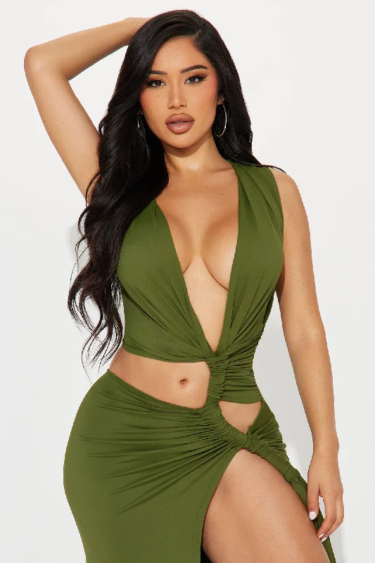 Bahama Beach Maxi Dress - Olive