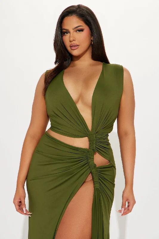 Bahama Beach Maxi Dress - Olive