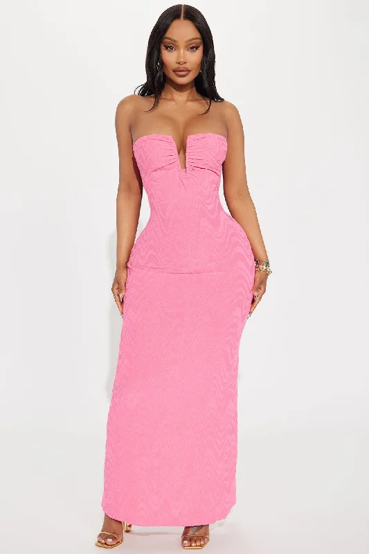 Beach Front Terry Maxi Dress - Pink