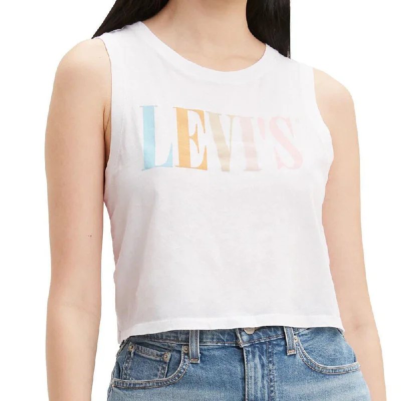 Serif Font Graphic Crop Tank