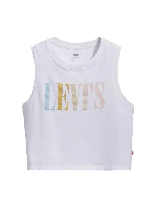 Serif Font Graphic Crop Tank