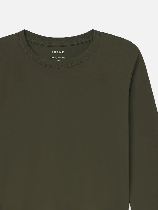 Long Sleeve Baby Tee -- Rich Military