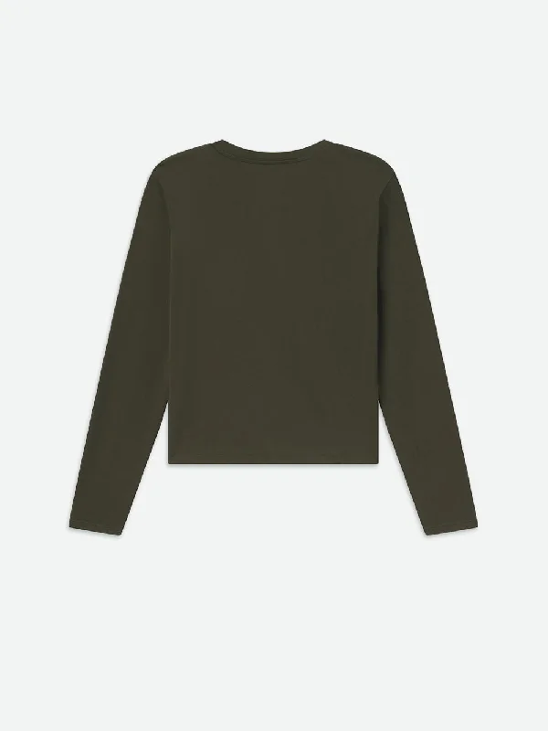 Long Sleeve Baby Tee -- Rich Military