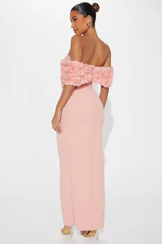 Rose Bouquet Maxi Dress - Blush