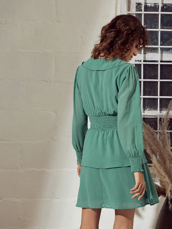 XL / Sea Green / Georgette